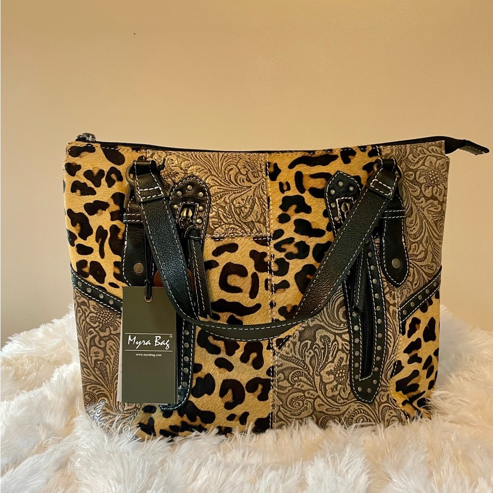 Myra Jaguar Trail Leather Bag - Picture 2 of 10